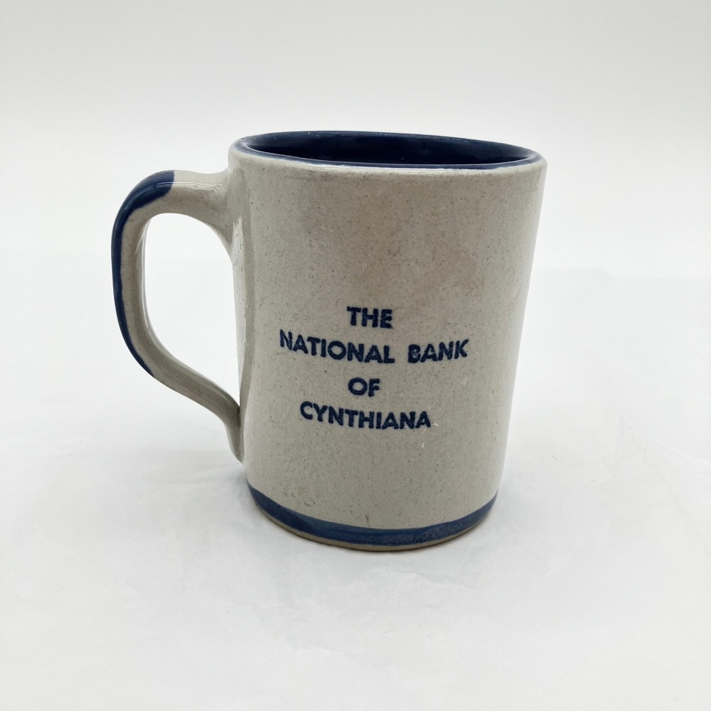 Louisville Stoneware Mug National Bank of Cynthiana Monogram Letter N Kentucky